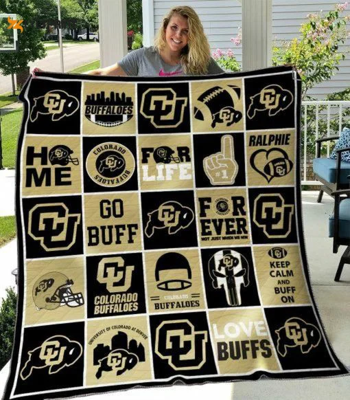 Colorado Buffaloes 2 Quilt Blanket For Fans Home Decor Gift ,  Soft Quilt, King Size, All Season Cozy Quilt QB0901
