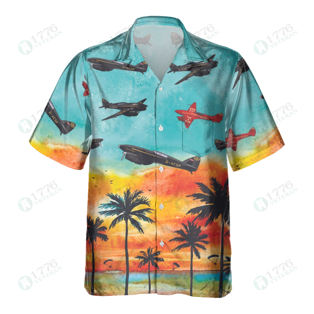 De Havilland DH.88 Pocket Hawaiian Shirt, Gift For Men Women, Gift For Men Women HW0601