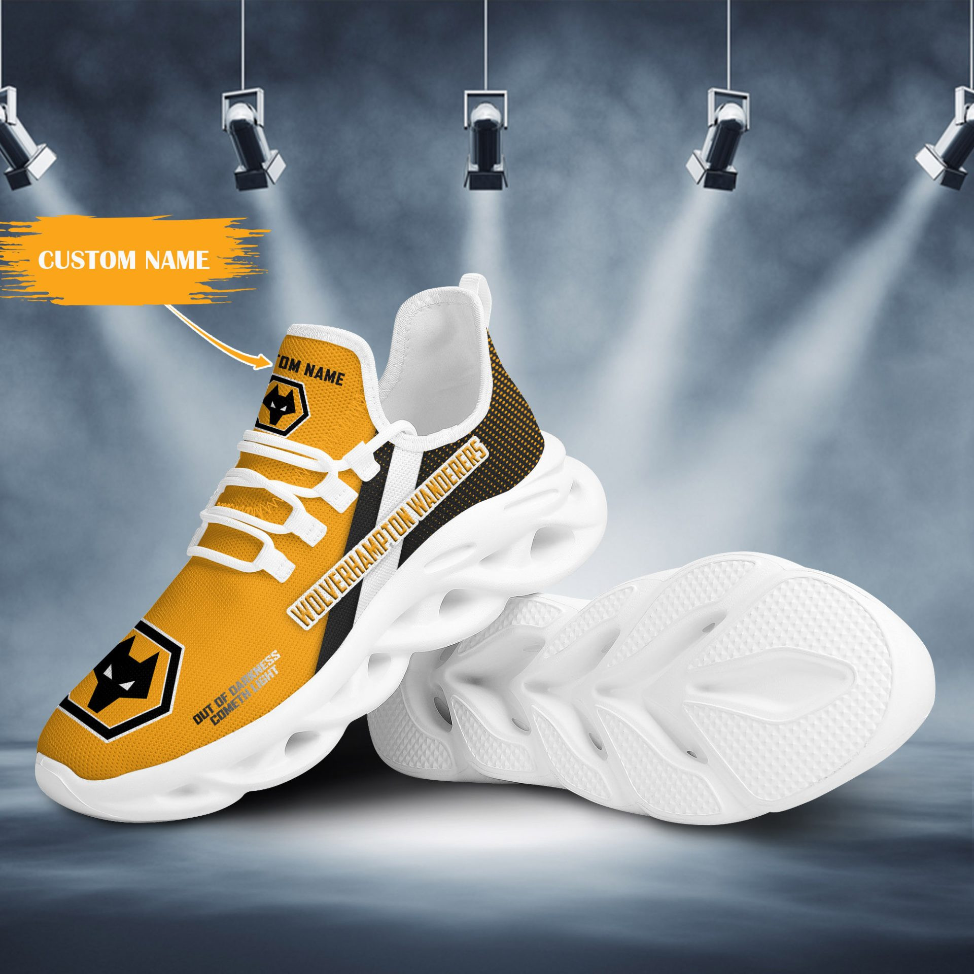 Wolverhampton Wanderers FC Custom Name For Fan 189 Max Soul Shoes Women Men MS0601