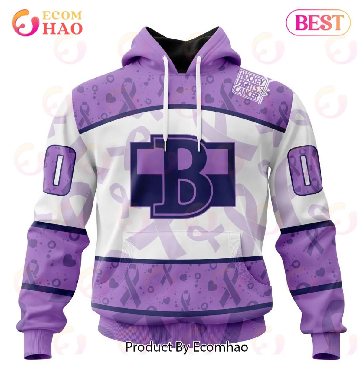 AHL Belleville Senators Special Lavender Fight Cancer 3D Hoodie, Zip Hoodie, Man - Women, Warm, Premium Quality HZ0501