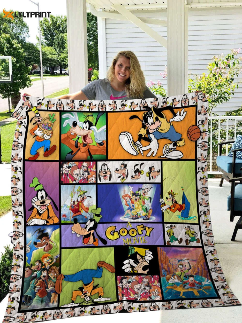 A Goofy Disney Movie Blanket Quilt Blanket, A Goofy Dog Gift For Fan Quilt Blanket 2 , Soft Quilt, King Size, All Season Cozy Quilt QB0901
