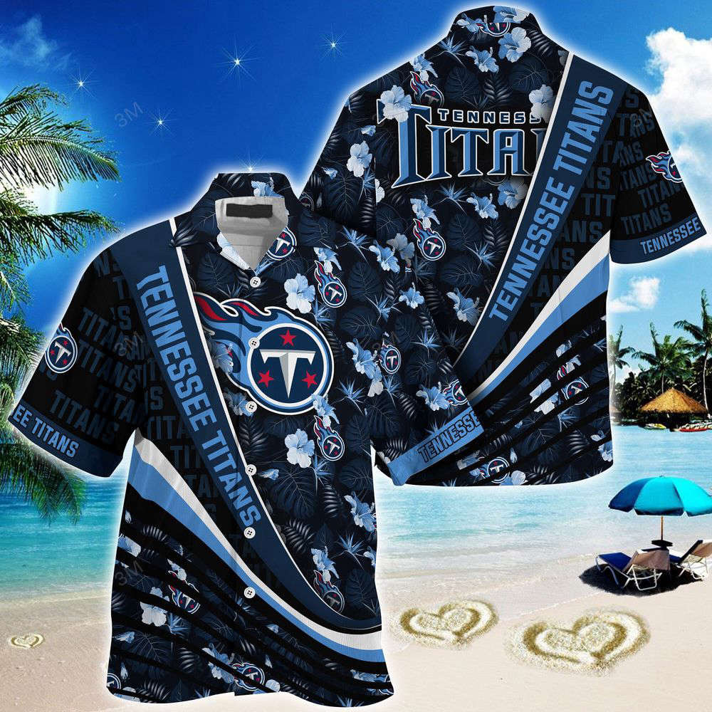 Tennessee Titans NFL-Summer Hawaii Shirt With Tropical Flower Pattern For Men And Women HW0601