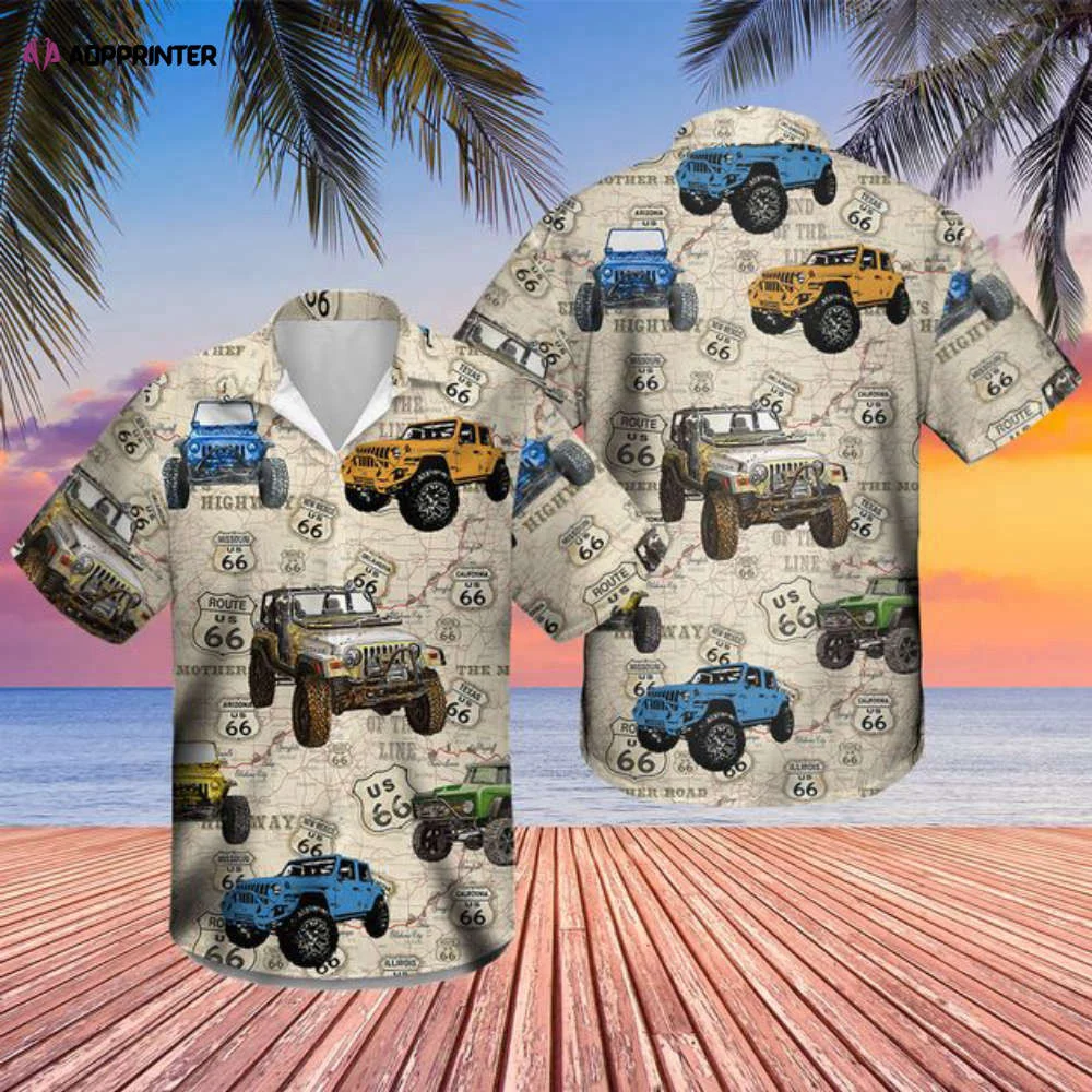 Jeep Hawaiian Shirt ,Fashion Car coconut Hawaiian Shirt HW0601