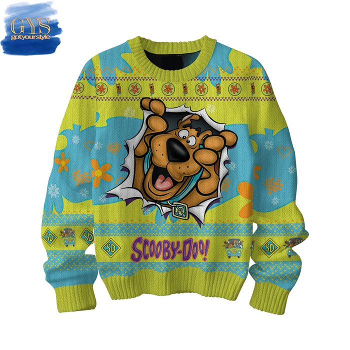 Scooby Doo Ruh-Roh Ugly Sweater , Cozy Soft Unisex Pullover SW0601