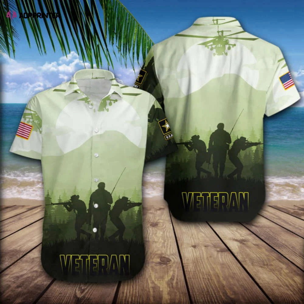 Military Style Coconut Tree Hawaiian Shirt HW0601