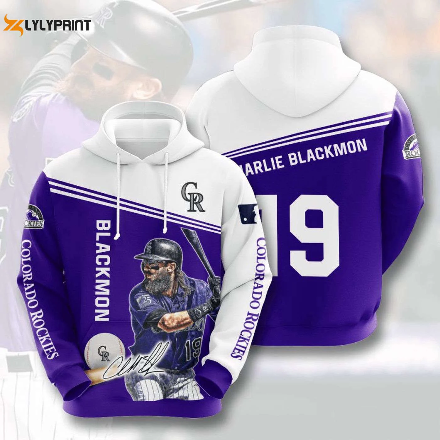 Colorado Rockies Charlie Blackmon Pullover Hoodie AOP Shirt – Fan Gear HZ0501