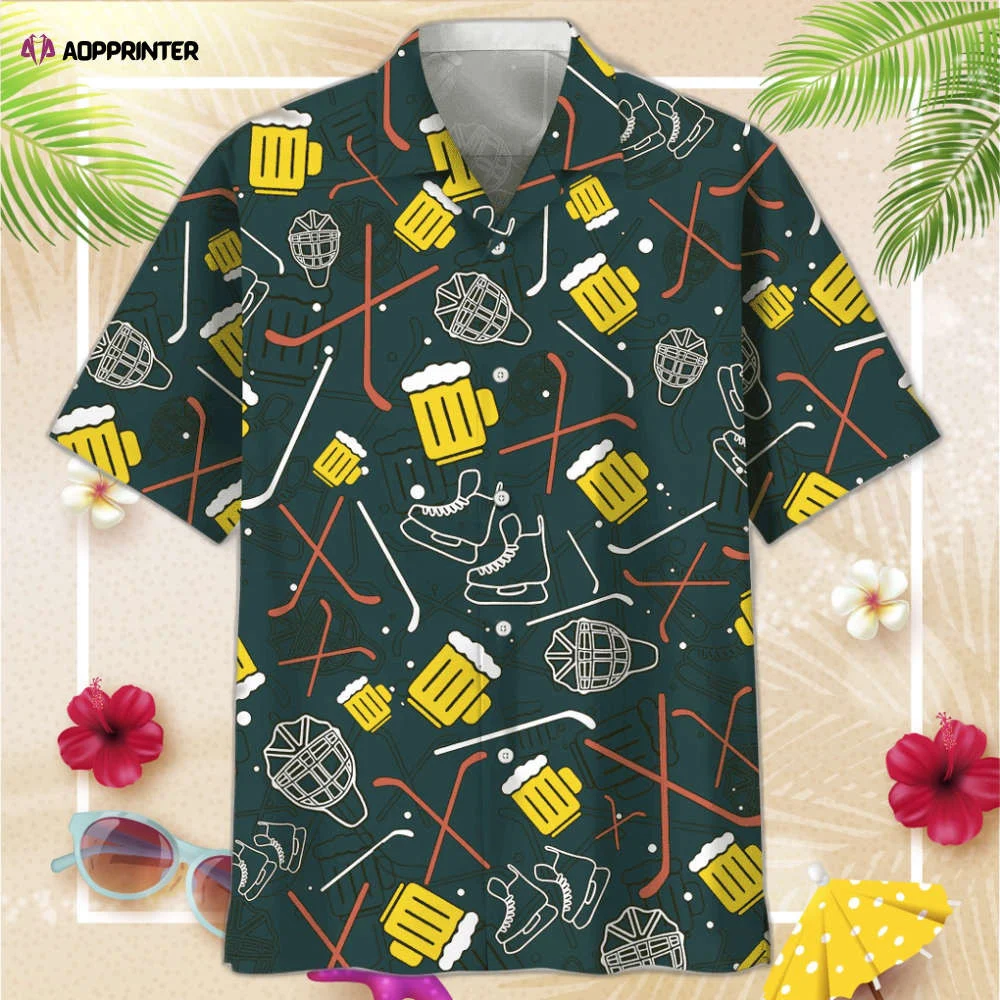 Hockey Beer Hawaiian Shirt, Gift For Men Women HW0601