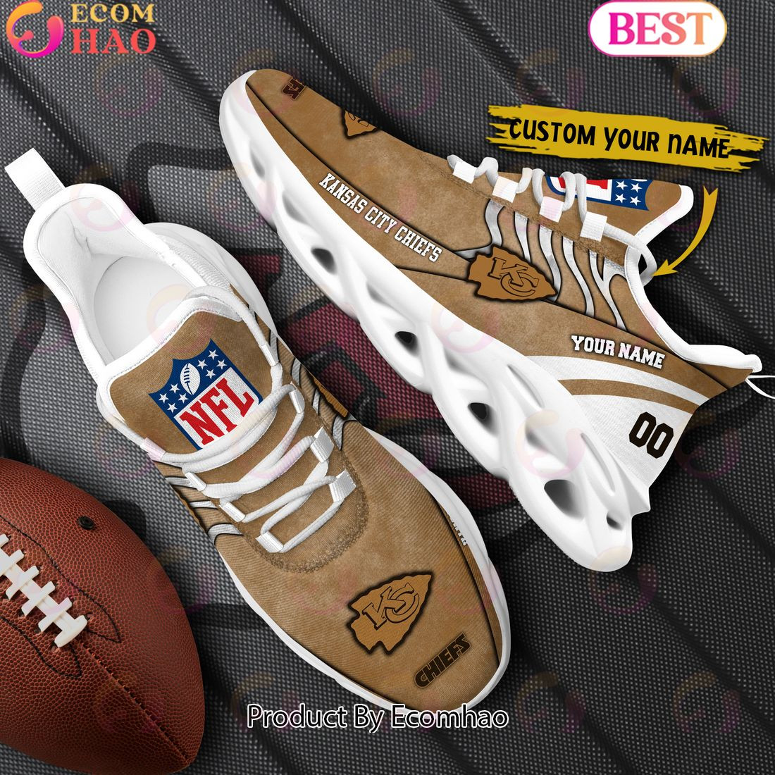Custom Name Kansas City Chiefs X Salute to Service For Veterans Day Celebration Max Soul Shoes  Unisex sneakers MS0601
