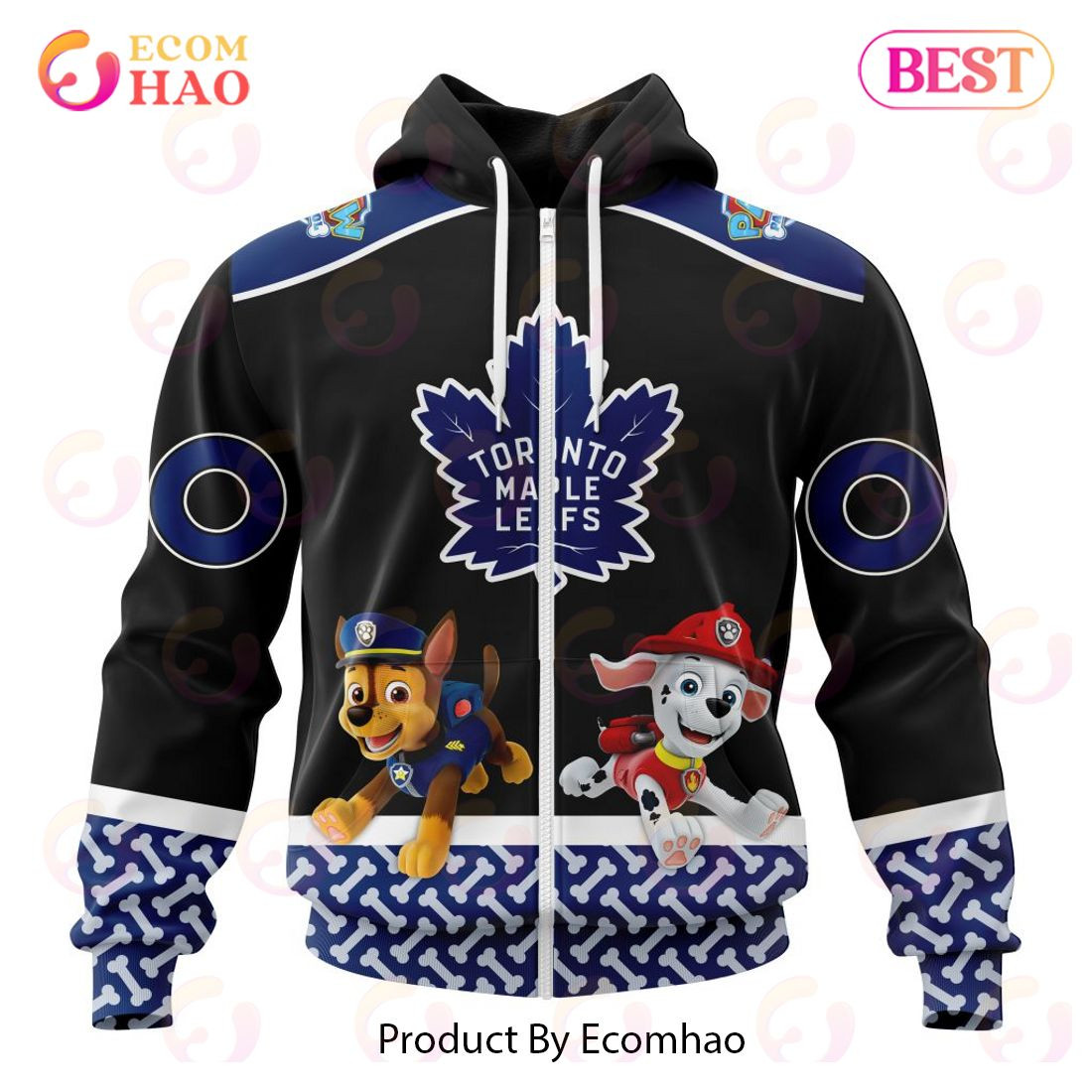 Toronto Maple Leafs Special Paw Patrol Design 3D Hoodie, Zip Hoodie, Man - Women, Warm, Premium Quality HZ0501