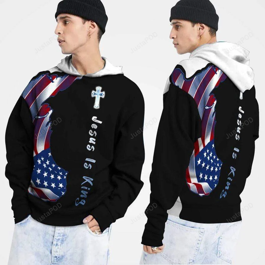 Jesus Is King American 3D All Print Hoodie, Zip- Up Hoodie HZ0501