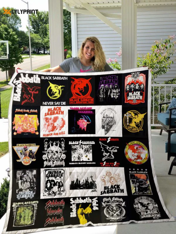 Black Sabbath Quilt Blanket For Fans Home Decor Gift v , Soft Quilt, King Size, All Season Cozy Quilt QB0901