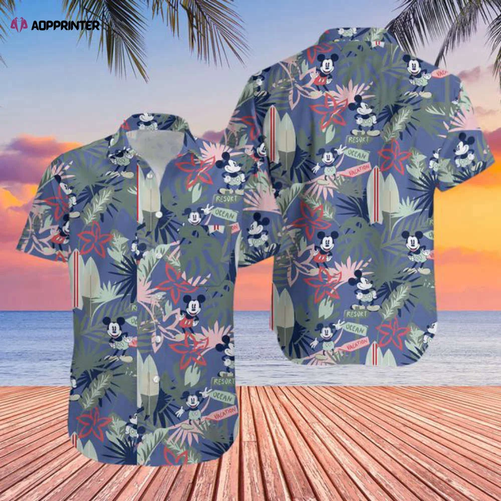 Disney Parks Button Down Aloha T-Shirt HW0601