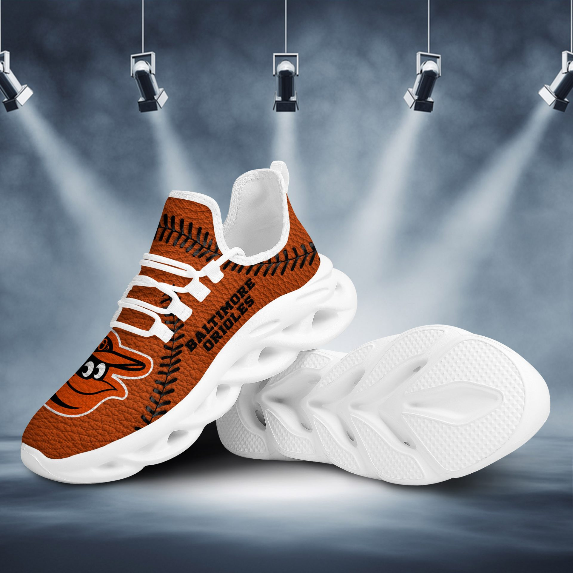 MLB Baltimore Orioles Max Soul Shoes V4 Unisex Women Men MS0601