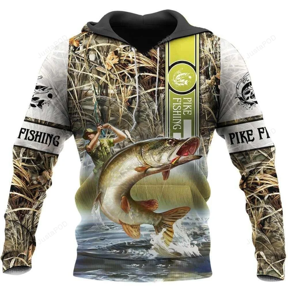 Pike Fishing 3D All Over Print Hoodie, Zip-up Hoodie HZ0501