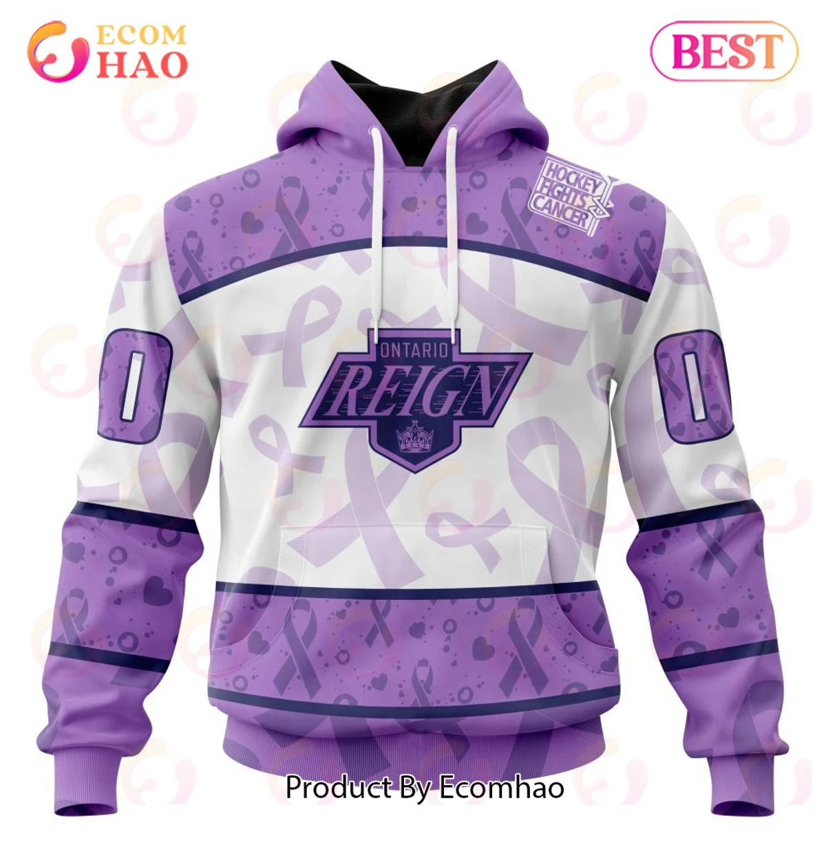 AHL Ontario Reign Special Lavender Fight Cancer 3D Hoodie, Zip Hoodie, Man - Women, Warm, Premium Quality HZ0501