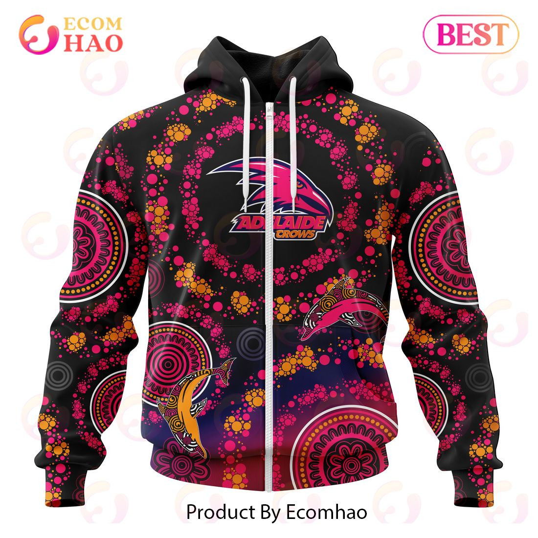 AFL Adelaide Crows Special Pink Breast Cancer Design 3D Hoodie, Zip Hoodie, Man - Women, Warm, Premium Quality HZ0501