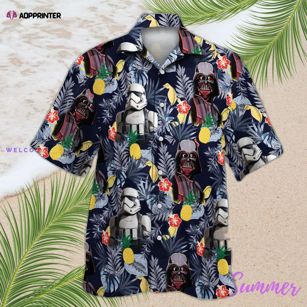 Star Wars Darth Vader Storm Trooper Flower Hawaiian Shirt Shorts Summer 2023 Hot HW0601