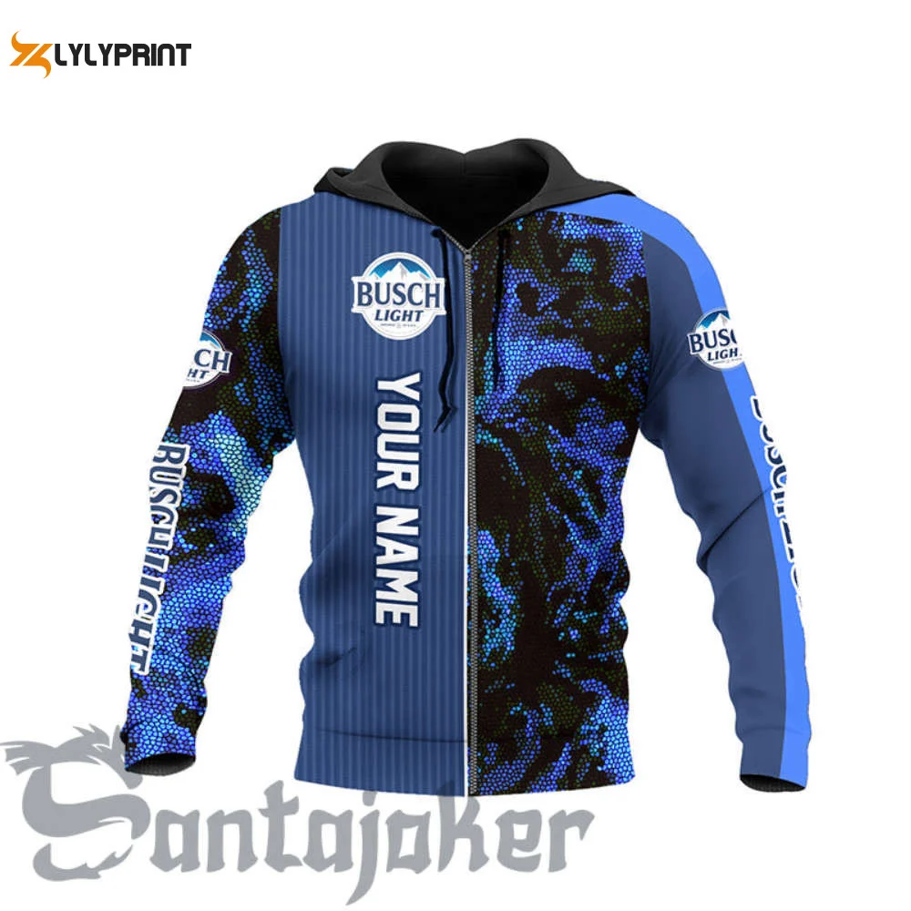 Personalized Busch Light Galaxy Mosaic Hoodie & Zip Hoodie HZ0501