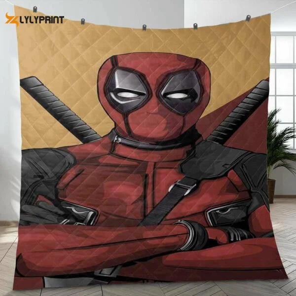 Once Upon A Deadpool Movies Gifts Lover Quilt Blanket,deadpool Quilt Blanket 1797 ,  Soft Quilt, King Size, All Season Cozy Quilt QB0901
