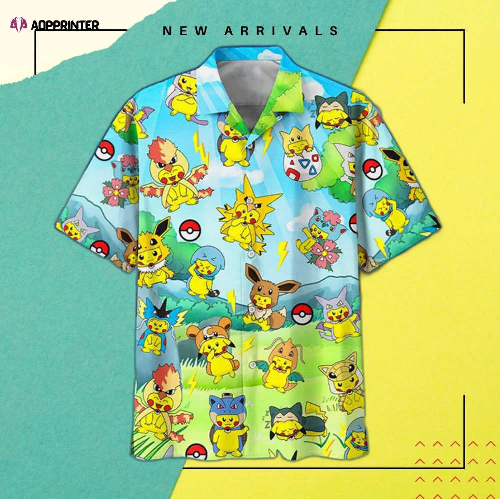Stylish Pikachu Hawaiian Shirt: Embrace Pokemon Fun! HW0601