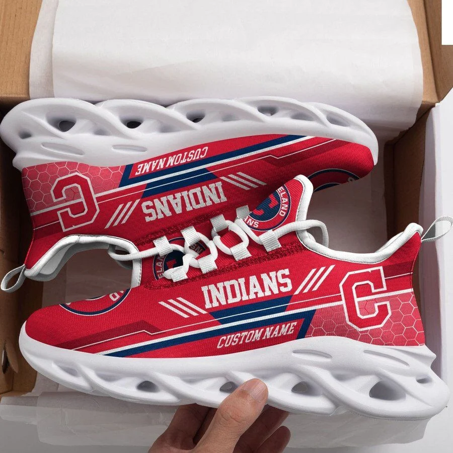 MLB Cleveland Indians Custom Name Max Soul Shoes V1 Custom for Men Women MS0601