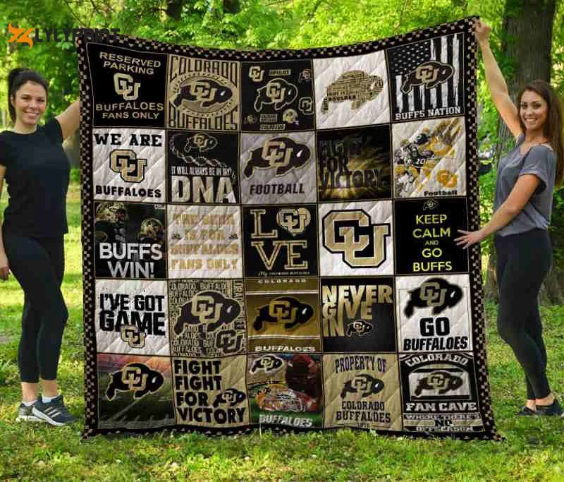 Colorado Buffaloes 2 Quilt Blanket For Fans Home Decor Gift ,  Soft Quilt, King Size, All Season Cozy Quilt QB0901