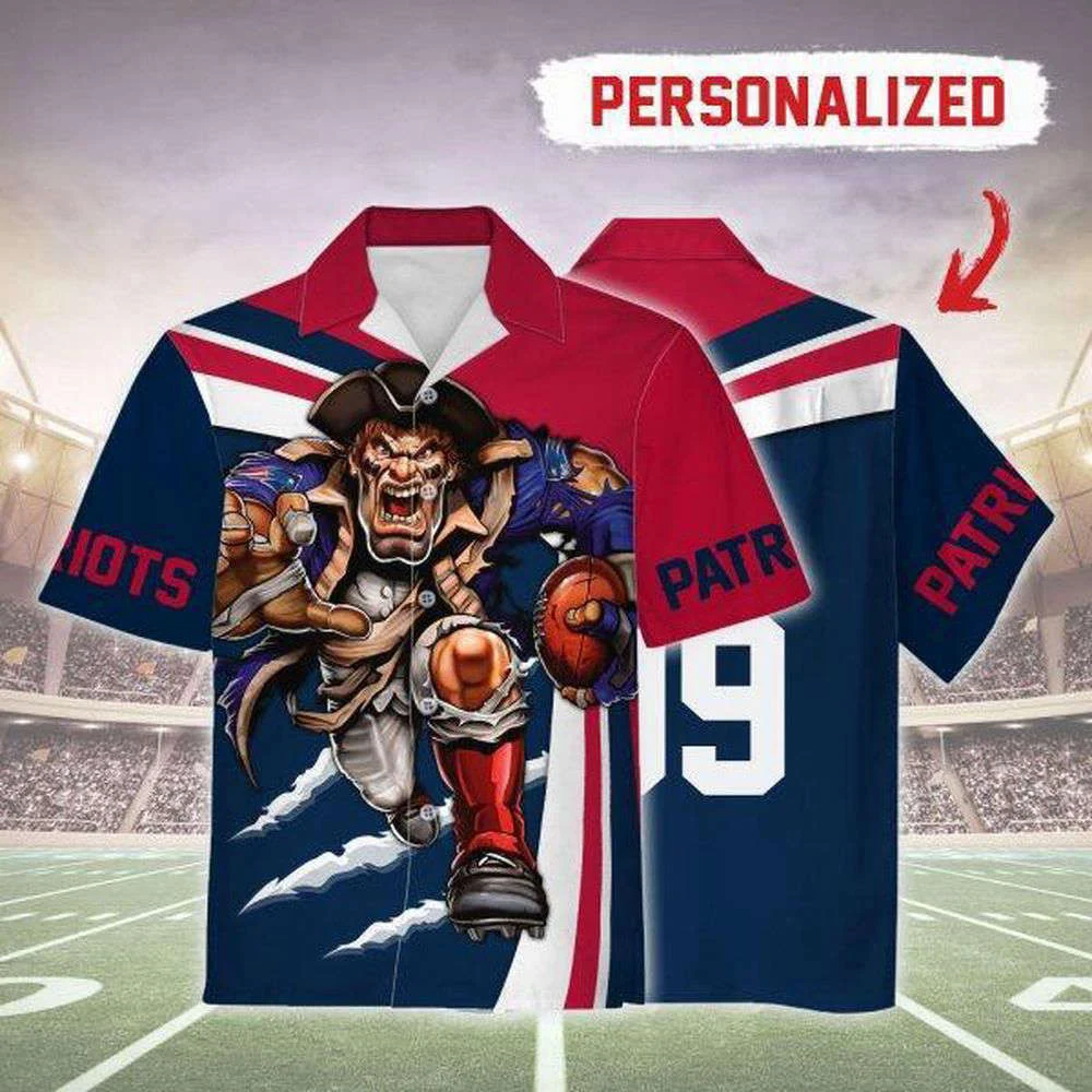 Personalized Unisex Hawaiian Shirt New England Patriots Football Team 3D Apparel For Men Women HW0601