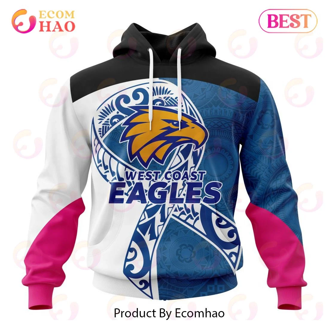 AFL West Coast Eagles Specialized Kits Samoa Fight Cancer 3D Hoodie, Zip Hoodie, Man - Women, Warm, Premium Quality HZ0501