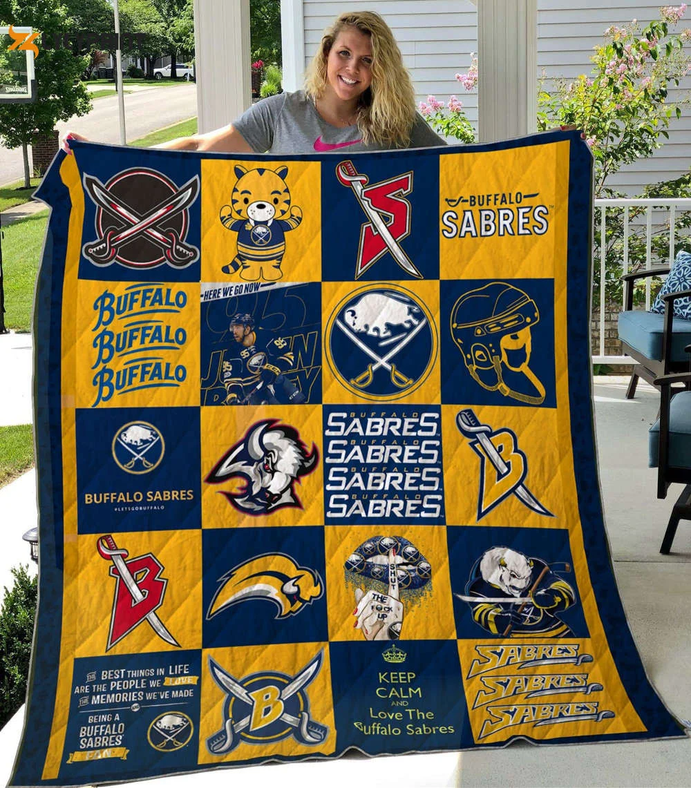 Buffalo Sabres 1 Quilt Blanket For Fans Home Decor Gift , Soft Quilt, King Size, All Season Cozy Quilt QB0901