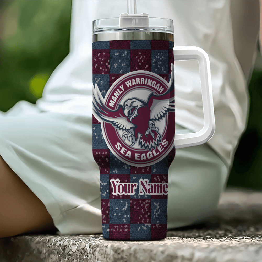 Manly Warringah Sea Eagles NRL Personalized Stanley Tumbler 40oz 0501TB40