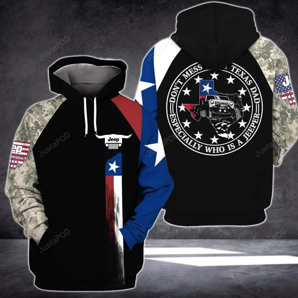 Jeep Texas Dad 3D All Print Hoodie, Zip- Up Hoodie HZ0501