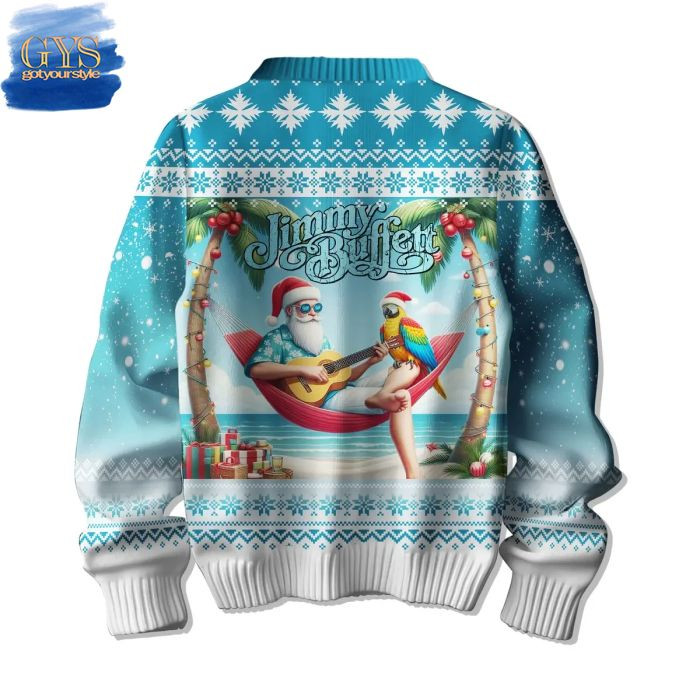 Jimmy Buffett Christmas In Margaritaville Ugly Sweater , Cozy Soft Unisex Pullover SW0601