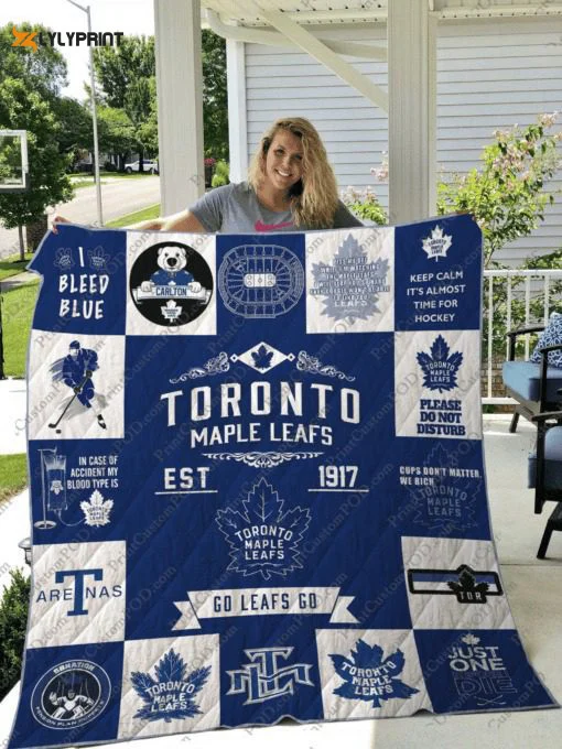 Toronto Maple Leafs Quilt Blanket For Fans Home Decor Gift , Soft Quilt, King Size, All Season Cozy Quilt QB0901