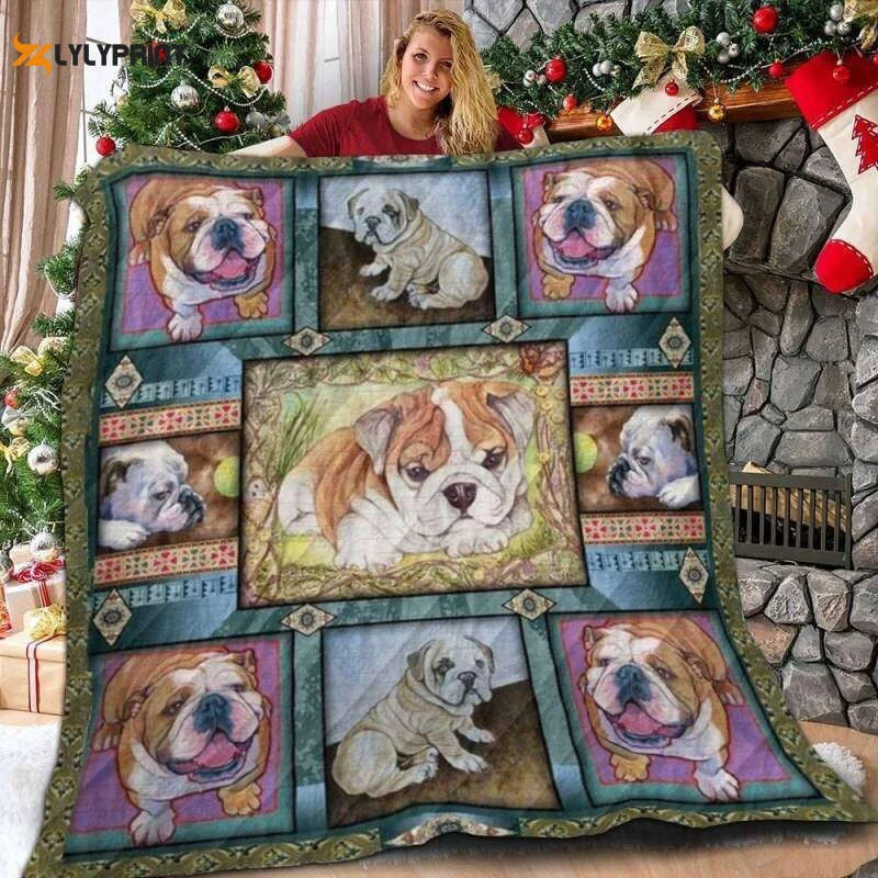 A Cuties Bulldog 3D Customized Quilt , Soft Quilt, King Size, All Season Cozy Quilt QB0901