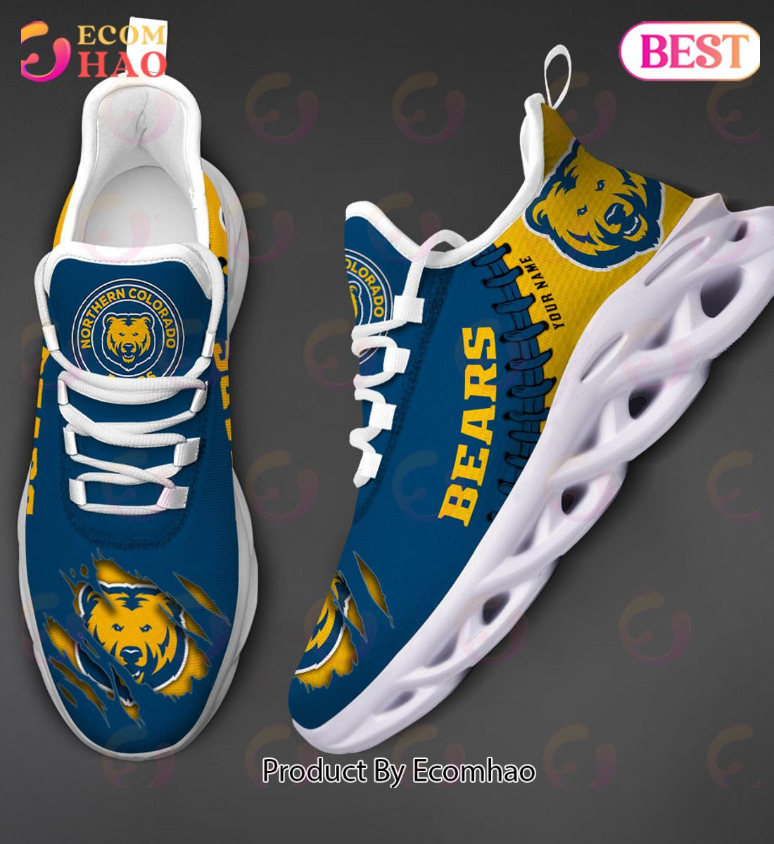 Northern Colorado Bears Max Soul Shoes Custom Name  Unisex sneakers MS0601