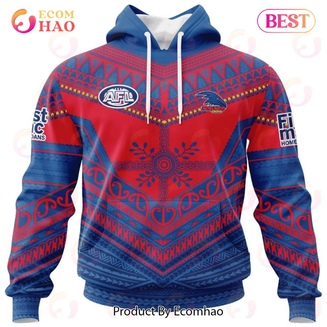 AFL Adelaide Crows Special Pasifika Design 3D Hoodie, Zip Hoodie, Man - Women, Warm, Premium Quality HZ0501