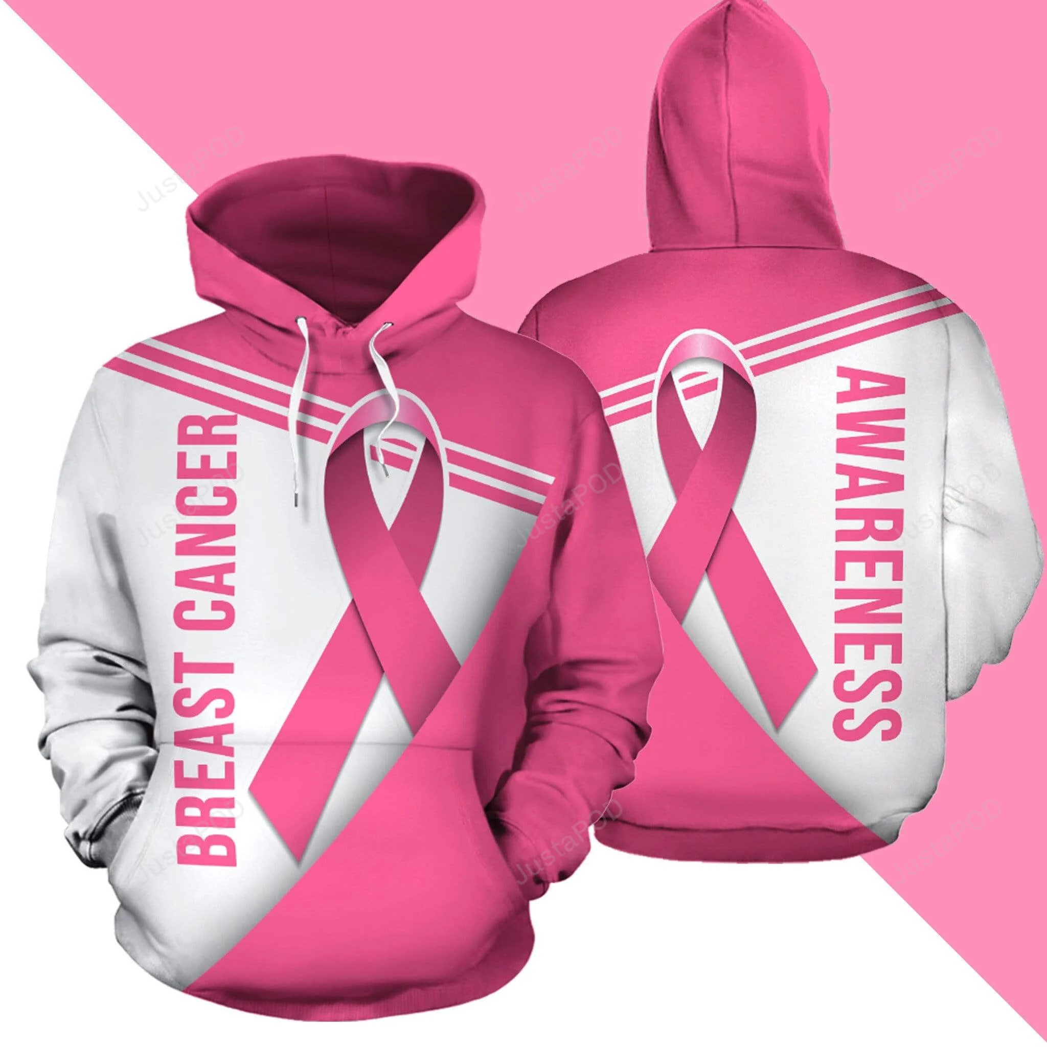 Breast Cancer Pink Ribbon 3D All Print Hoodie, Zip- Up Hoodie HZ0501