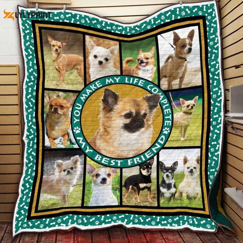 Chihuahua Dog 3D Customized Quilt , Soft Quilt, King Size, All Season Cozy Quilt QB0901