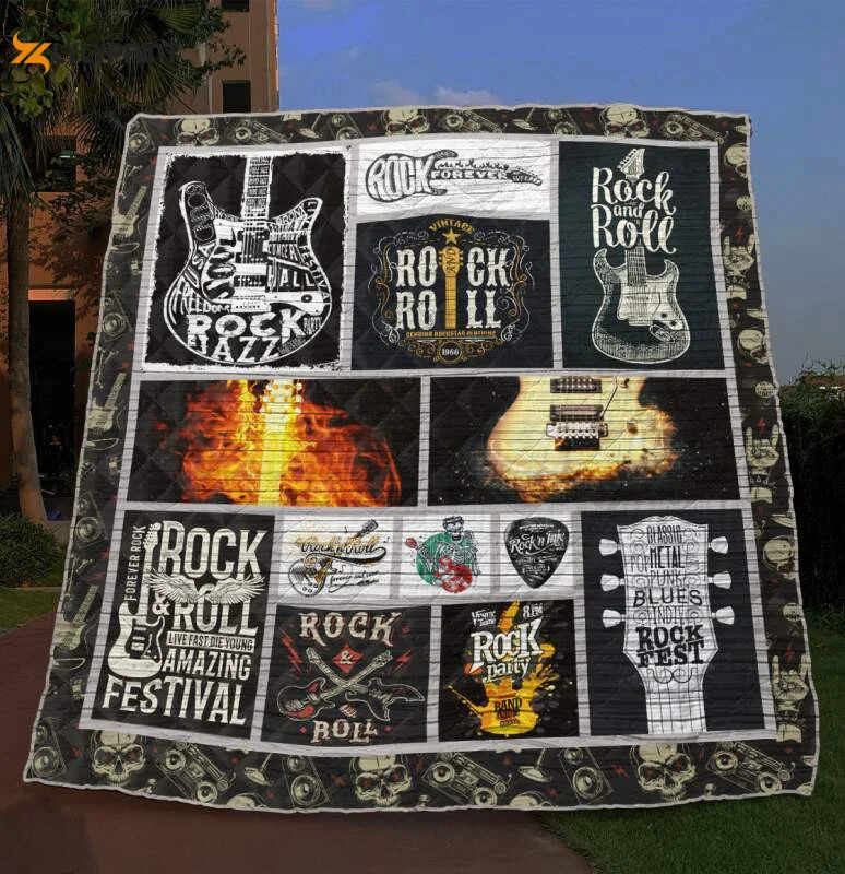 Guitar 3D Customized Quilt Blanket For Fans Home Decor Gift ,  Soft Quilt, King Size, All Season Cozy Quilt QB0901