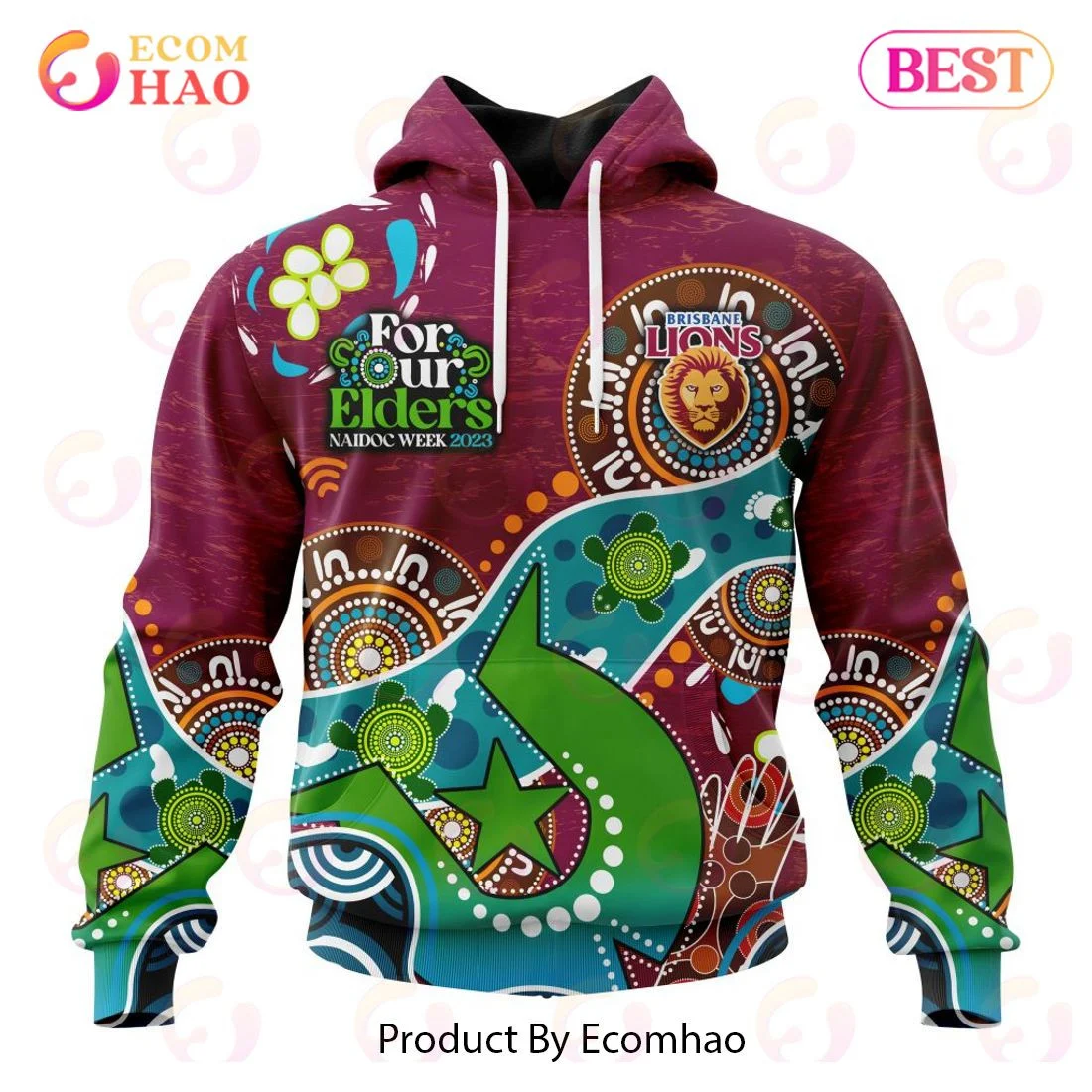 AFL Brisbane Lions Special Design For NAIDOC Week For Our Elders 3D Hoodie, Zip Hoodie, Man - Women, Warm, Premium Quality HZ0501