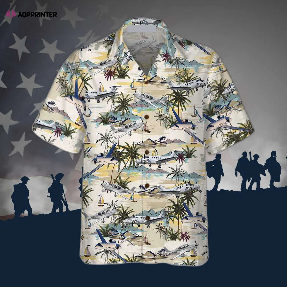 Army Aviation Aircraft Tropical Pattern Hawaiian Shirt HW0601