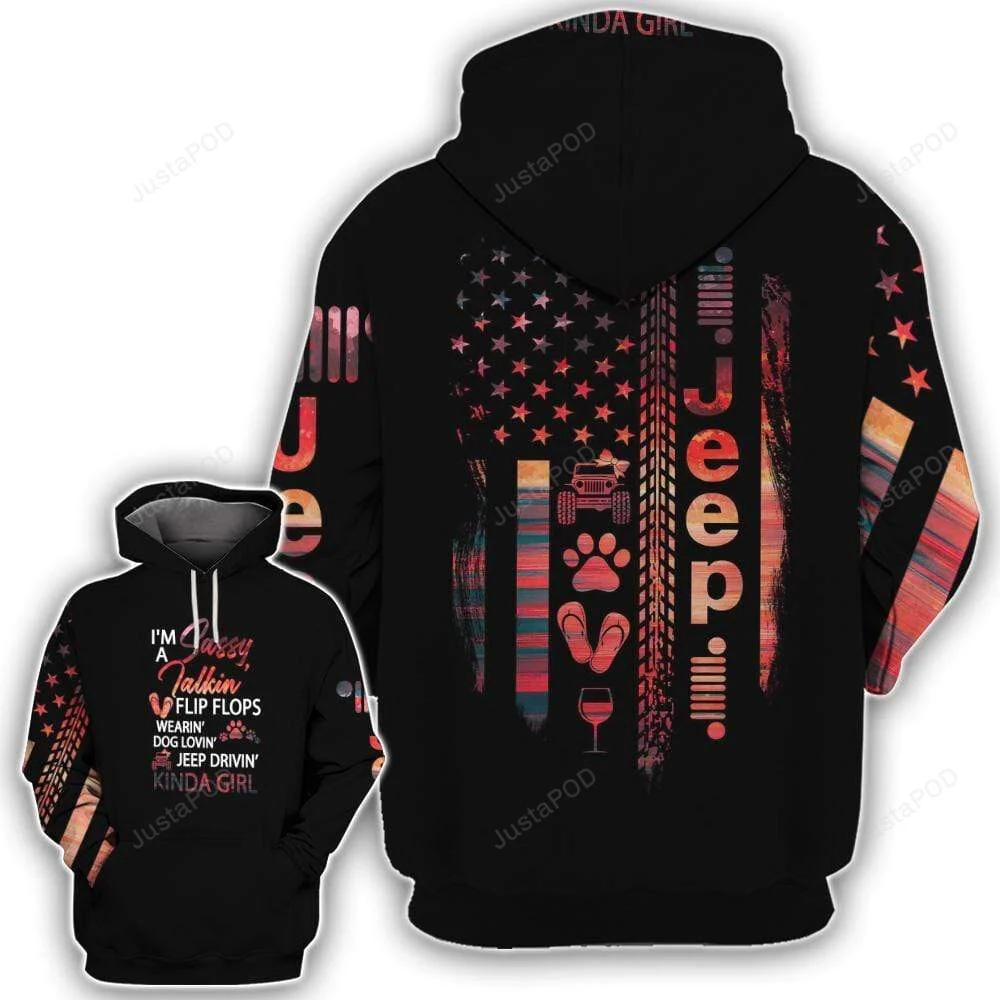 Sassy Talking Flip Flops Wearin' Dog Lovin' 3D All Print Hoodie, Zip- Up Hoodie HZ0501