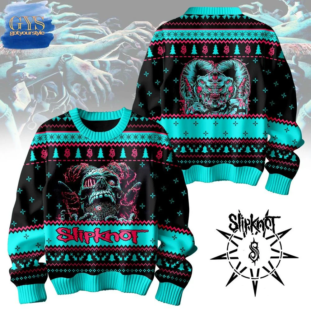 Slipknot Satanic Ugly Christmas Sweater , Cozy Soft Unisex Pullover SW0601