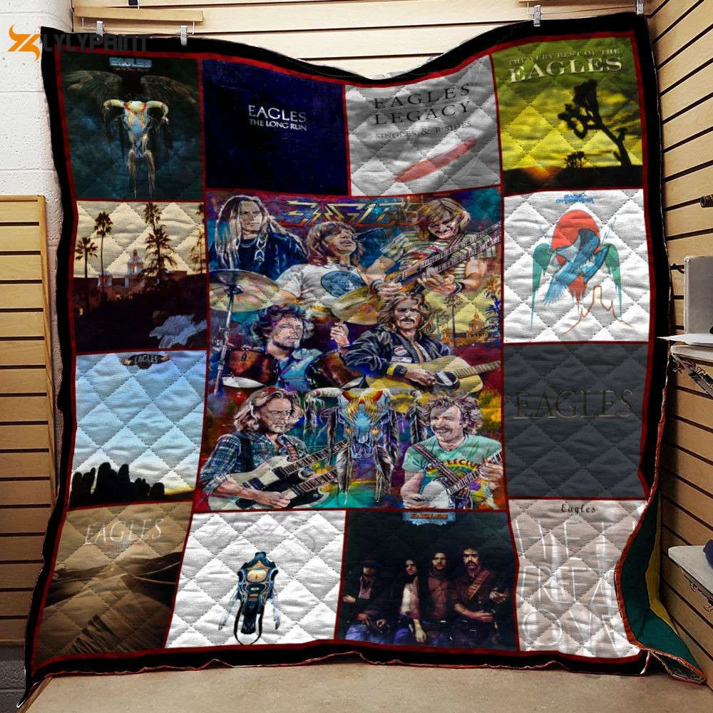 Eagles Collage 3D Customized Quilt ,  Soft Quilt, King Size, All Season Cozy Quilt QB0901