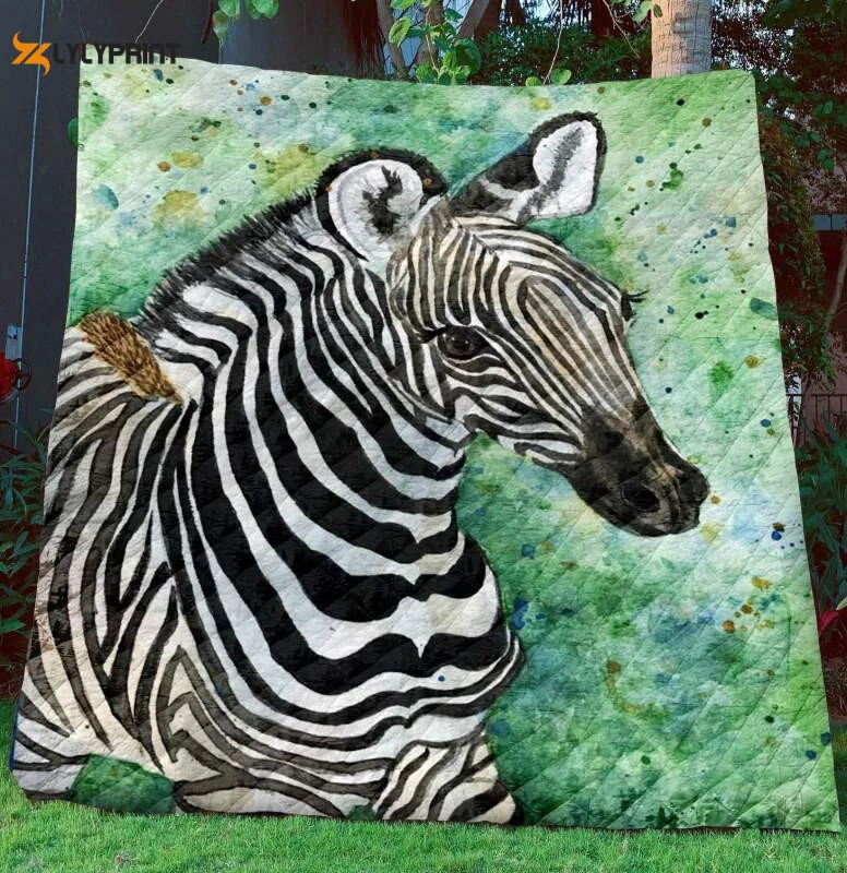 Zebra 3D Customized Quilt ,  Soft Quilt, King Size, All Season Cozy Quilt QB0901