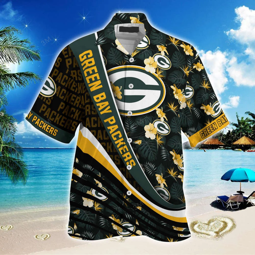 Green Bay Packers NFL-Summer Hawaii Shirt With Tropical Flower Pattern For Men Women HW0601