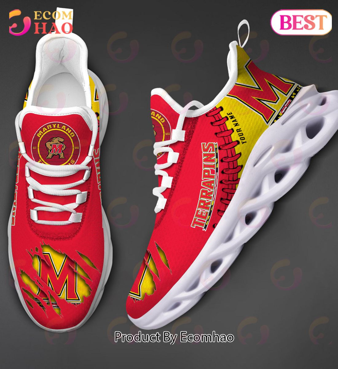 Maryland Terrapins Max Soul Shoes Custom Name  Unisex sneakers MS0601