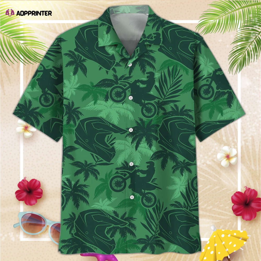 Motocross Green Coconut Hawaiian Shirt, Best Gift For Men Women HW0601