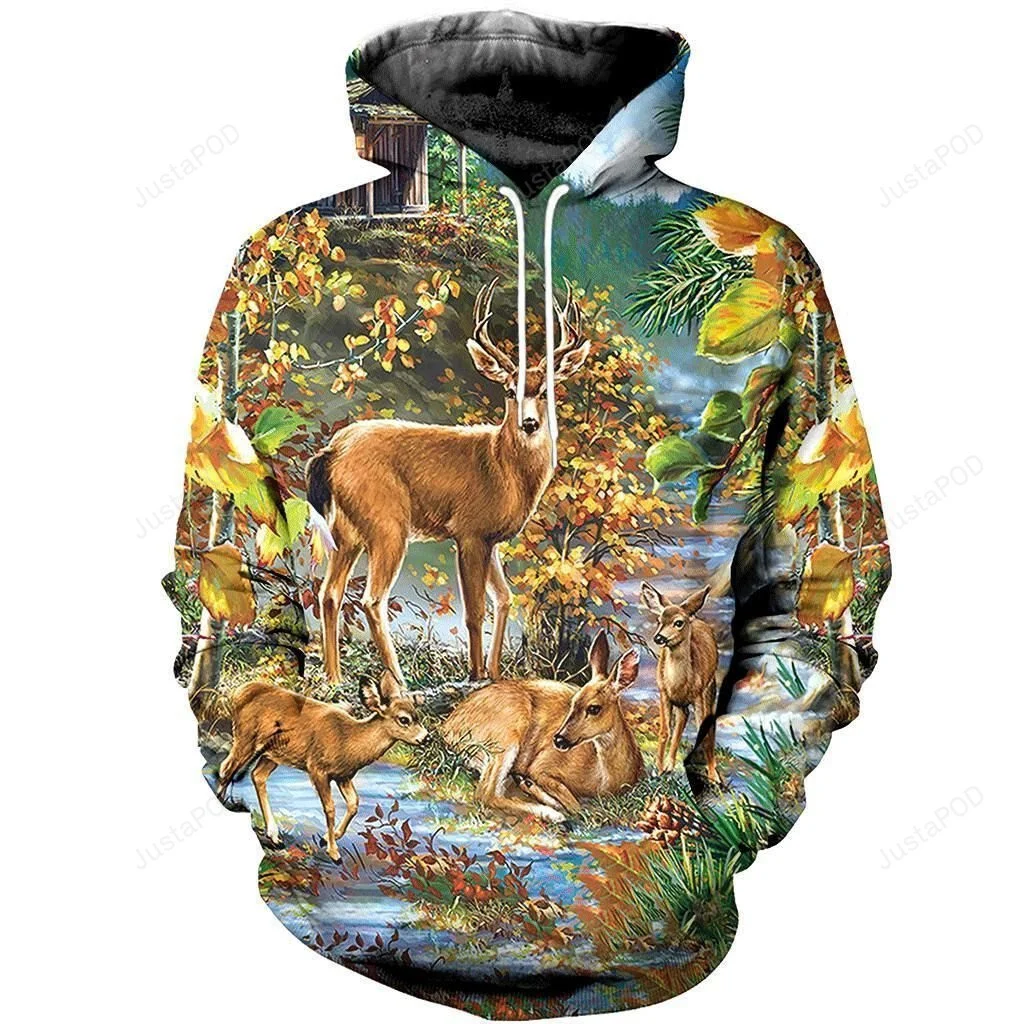 Deer Hunting 3D All Over Printed Hoodie, Zip- Up Hoodie HZ0501