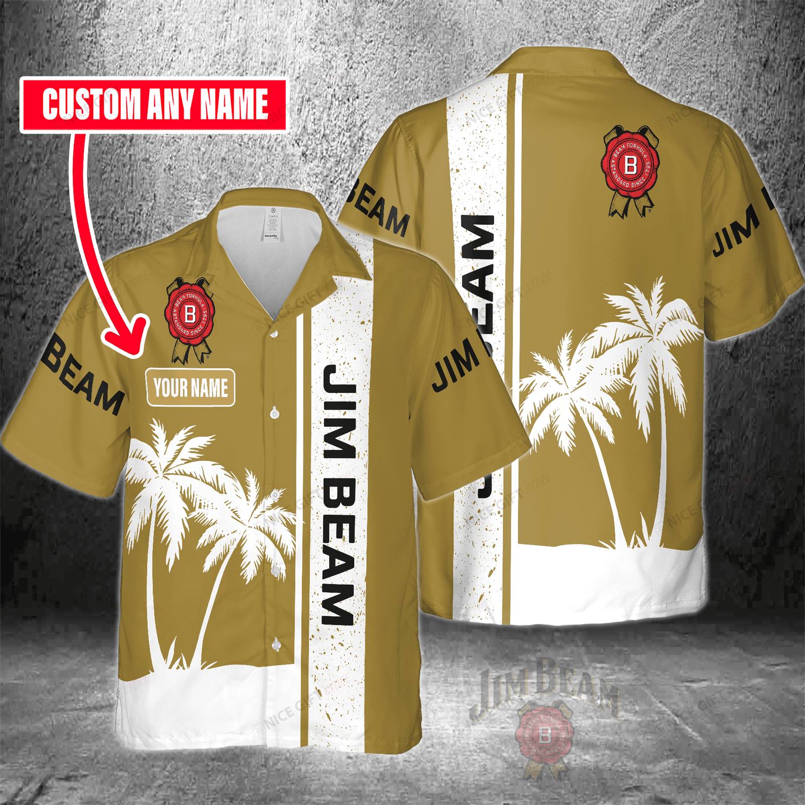 Jim Beam Custom Name Hawaiian Shirt For Men And Women HW0601